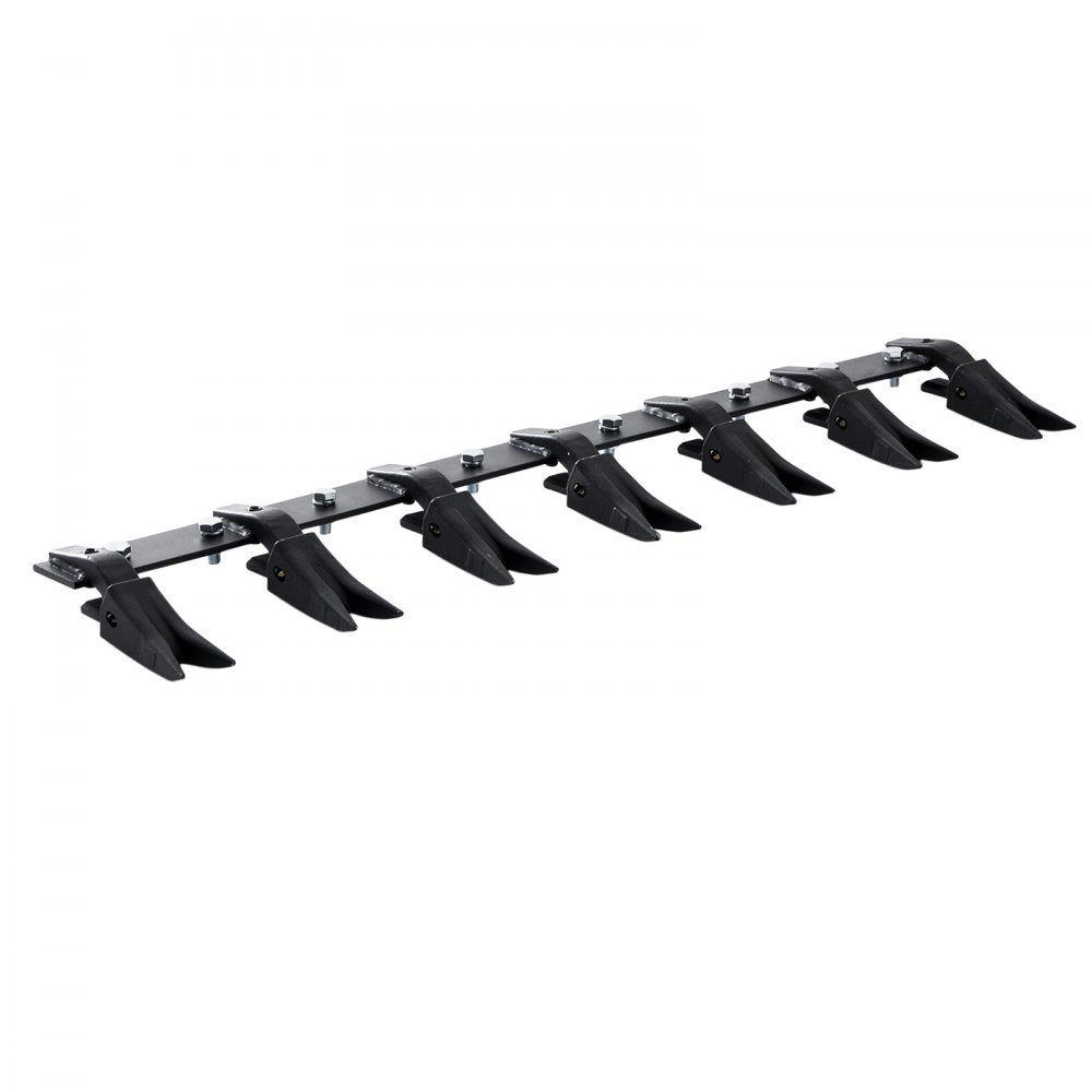 VEVOR Bucket Tooth Bar, 53'', Heavy Duty Tractor Bucket Teeth Bar for Sub-Compact Tractor Loader, 4560 lbs Load-Bearing