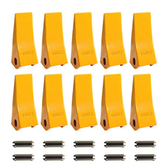 VEVOR Excavator Bucket Teeth with Pins, 10 Pack 5.79 in Bucket Tooth Set Compatible with 23 & 230 Series Excavators