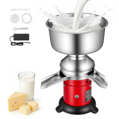 VEVOR Electric Milk Cream Separator, 60L/H Output 10500RPM Milk Cream Centrifugal Separator, 304 Stainless Steel Goat