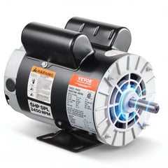 VEVOR 5HP SPL Air Compressor Electric Motor, 230V 17.6Amps, 56 Frame 3450RPM, 5/8" Keyed Shaft, 1.88" Shaft Length