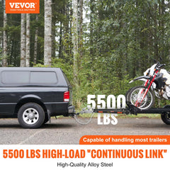 VEVOR Tow Bar, 5500 lbs Towing Capacity with Chains, Powder-Coating Alloy Steel Bumper-Mounted Universal Towing Bar