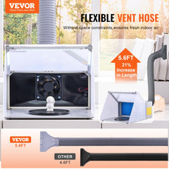 VEVOR Airbrush Spray Booth, Portable Hobby Airbrush Paint Spray Booth Kit with LED Lights, Exhaust Fan and Exhaust