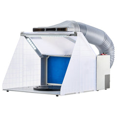 VEVOR Airbrush Spray Booth, Portable Hobby Airbrush Paint Spray Booth Kit with LED Lights, Exhaust Fan and Exhaust