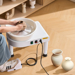 VEVOR Pottery Wheel, 11 in Ceramic Wheel Forming Machine, 60-300 RPM Adjustable Speed with Foot Pedal Control