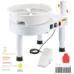 VEVOR Pottery Wheel, 11 in Ceramic Wheel Forming Machine, 60-300 RPM Adjustable Speed with Foot Pedal Control