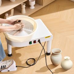 VEVOR Pottery Wheel, 14 in Ceramic Wheel Forming Machine, 60-300 RPM Adjustable Speed with Foot Pedal Control