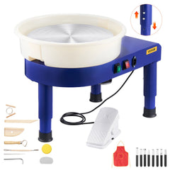 VEVOR Pottery Wheel, 14 in Ceramic Wheel Forming Machine, 60-300 RPM Adjustable Speed with Foot Pedal Control