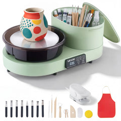 VEVOR Pottery Wheel for Adults, 11" Aluminum Turntable, 450W Electric Table Top Pottery Wheel with Foot Pedal, 30-300
