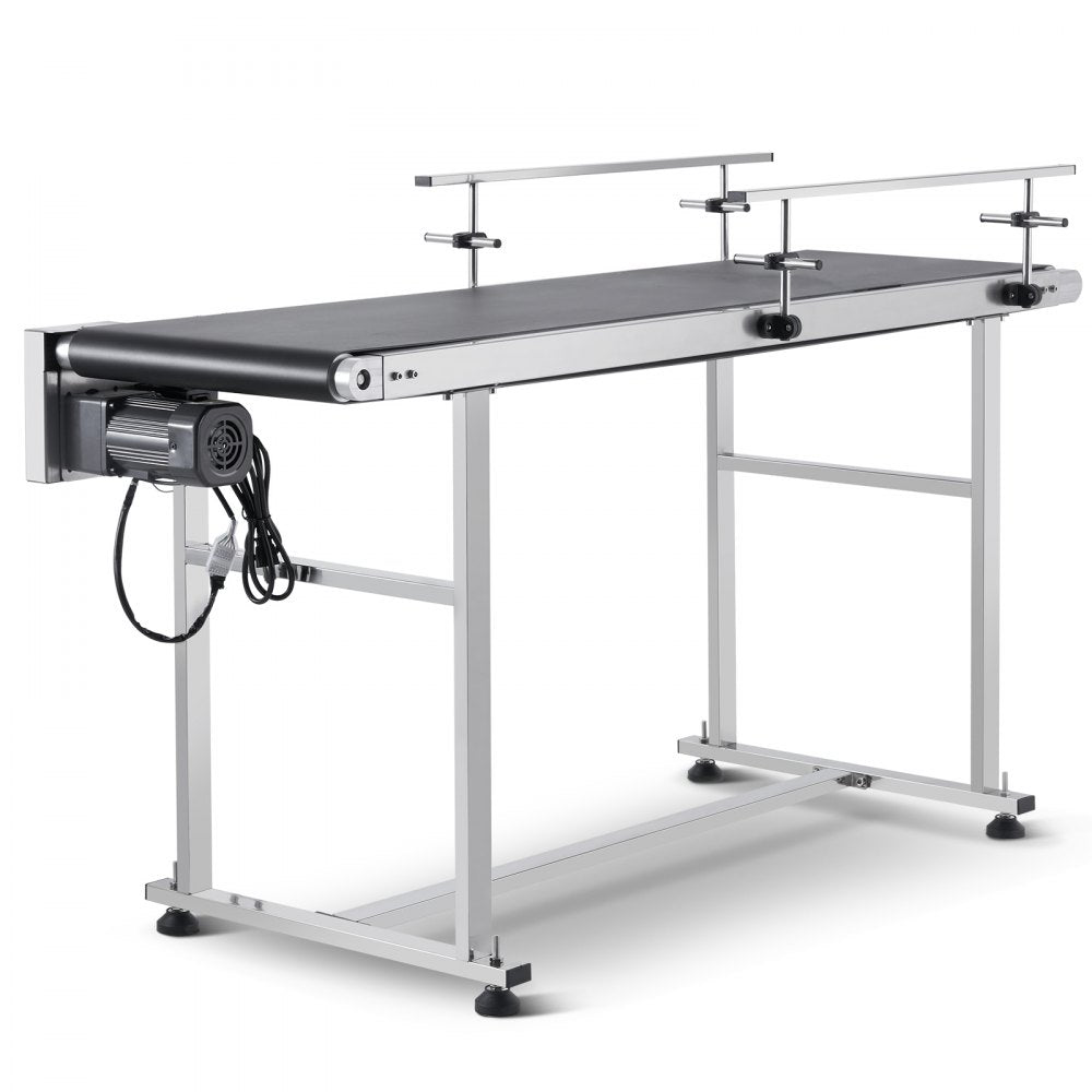 VEVOR Belt Conveyor, 59 x 15.7 inch Conveyor Table, Heavy Duty Stainless Steel Motorized Belt Conveyor for Inkjet