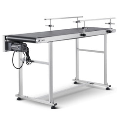 VEVOR Belt Conveyor, 59 x 15.7 inch Conveyor Table, Heavy Duty Stainless Steel Motorized Belt Conveyor for Inkjet