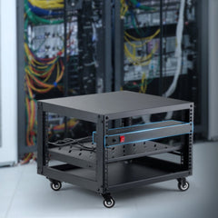 VEVOR 1U PDU, 8 Outlets, Rack Mount Power Strip Fits Standard 19" Server Racks, with Integrated Switch Surge Protection