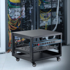 VEVOR 1U PDU, 12 Outlets, Rack Mount Power Strip Fits Standard 19" Server Racks, with Integrated Switch Surge