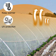 VEVOR Greenhouse Film 10 x 25 ft, Greenhouse Polyethylene Film 6 Mil Thickness, Greenhouse Plastic Greenhouse Clear