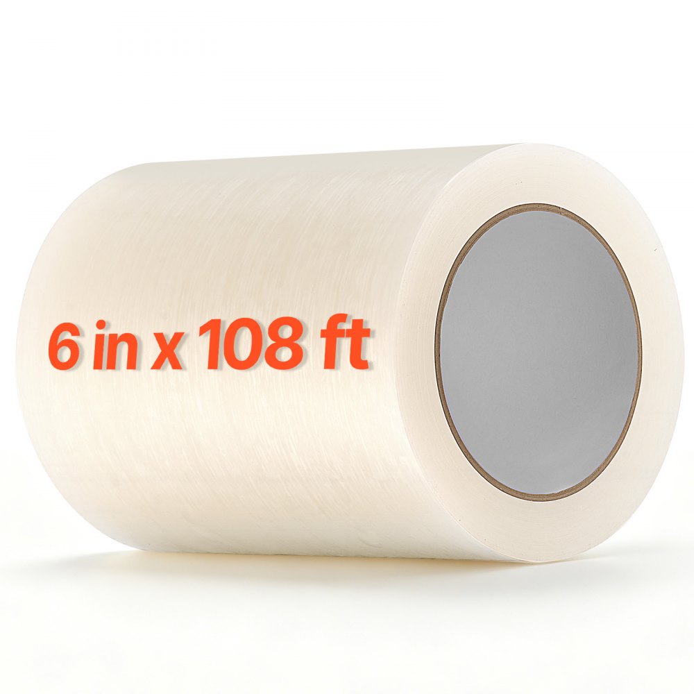 VEVOR Greenhouse Repair Tape 6 in x 108 ft 6.3 Mil Clear Polyethylene Patch, for Plastic Sheeting & Tent Seaming