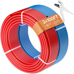VEVOR PEX Pipe 1/2 Inch, 2 x 100 Feet Length PEX-A Flexible Pipe Tubing for Potable Water, Pex Water Lines for Hot/Cold