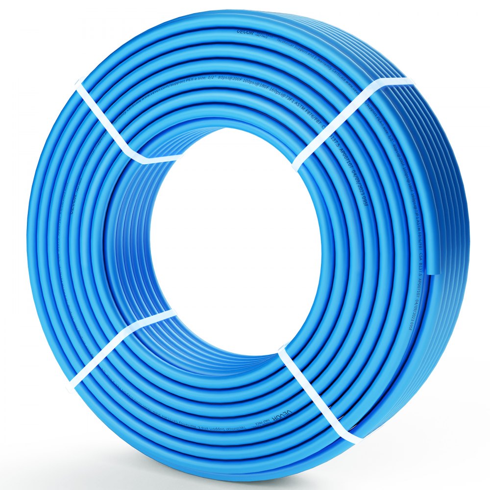 VEVOR PEX Pipe 1/2 Inch, 300 Feet Length PEX-B Flexible Pipe Tubing for Potable Water, Pex Water Lines for Hot/Cold