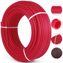 VEVOR 3/4" X 500Ft PEX Tubing Oxygen Barrier O2 EVOH Pex-B Red Hydronic Radiant Floor Heat Heating System Pex Pipe Pex