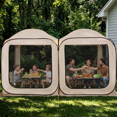 VEVOR Screen House Tent, 12 x 6 ft, 2 in 1 Pop Up Screen Tent, Portable Screened in Canopy with Carry Bag, Netting
