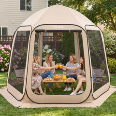 VEVOR Screen House Tent, 10 x 9.2 ft, 4-8 Person Pop Up Screen Tent, Portable Screened in Canopy with Carry Bag