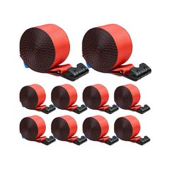 VEVOR Winch Straps, 4" x 30', 6000 lbs Load Capacity, 18000 lbs Breaking Strength, Truck Straps with Flat Hook, Flatbed