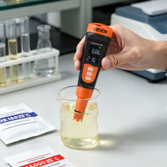 VEVOR pH Meter, Accurate pH/EC (Conductivity)/TDS (ppm) Multi-Parameter Measurement, IP68 Waterproof Probe, Pocket