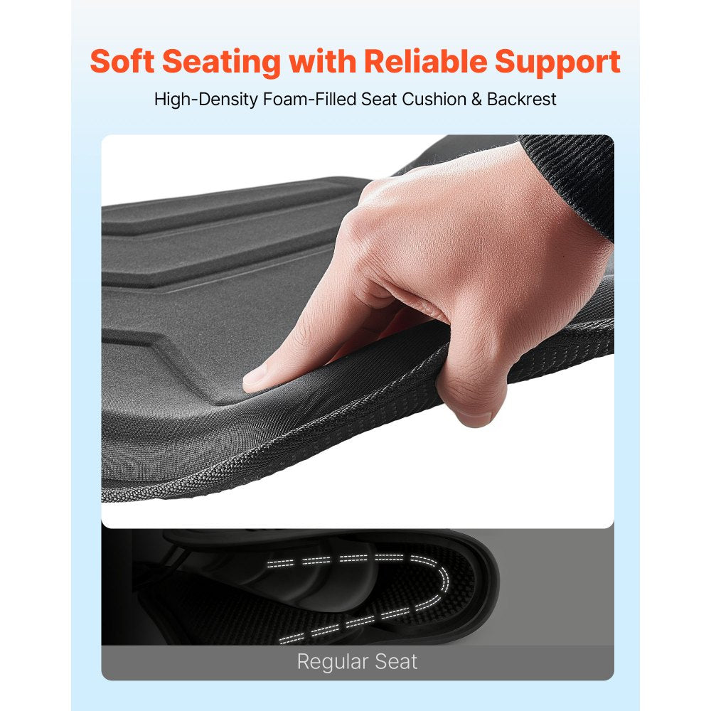 VEVOR Kayak Seat, 1 Pack 1" Thick, Universal Paddle Board Seat with Back Support, Hexagonal Sit-on-Top Soft Padded