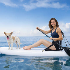 VEVOR Kayak Seat, 1 Pack 1" Thick, Universal Paddle Board Seat with Back Support, Hexagonal Sit-on-Top Soft Padded