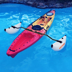 VEVOR Kayak Outrigger Stabilizers, 2 PCS, PVC Inflatable Outrigger Float with Sidekick Arms Rod, Standing Float