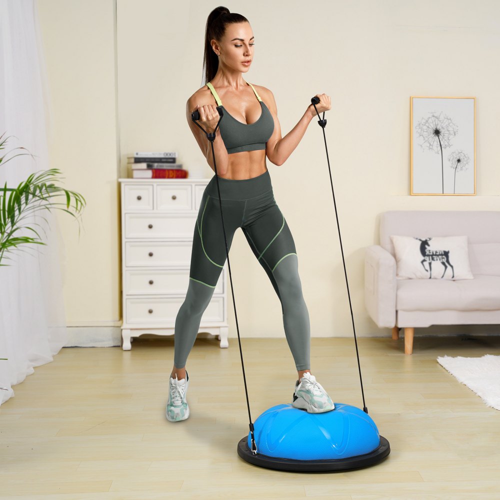 VEVOR Half Exercise Ball Trainer, 23 inch Balance Ball Trainer, 660 lbs Capacity Stability Ball, Yoga Ball with