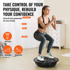 VEVOR Half Exercise Ball Trainer, 23 inch Balance Ball Trainer, 660 lbs Capacity Stability Ball, Yoga Ball with