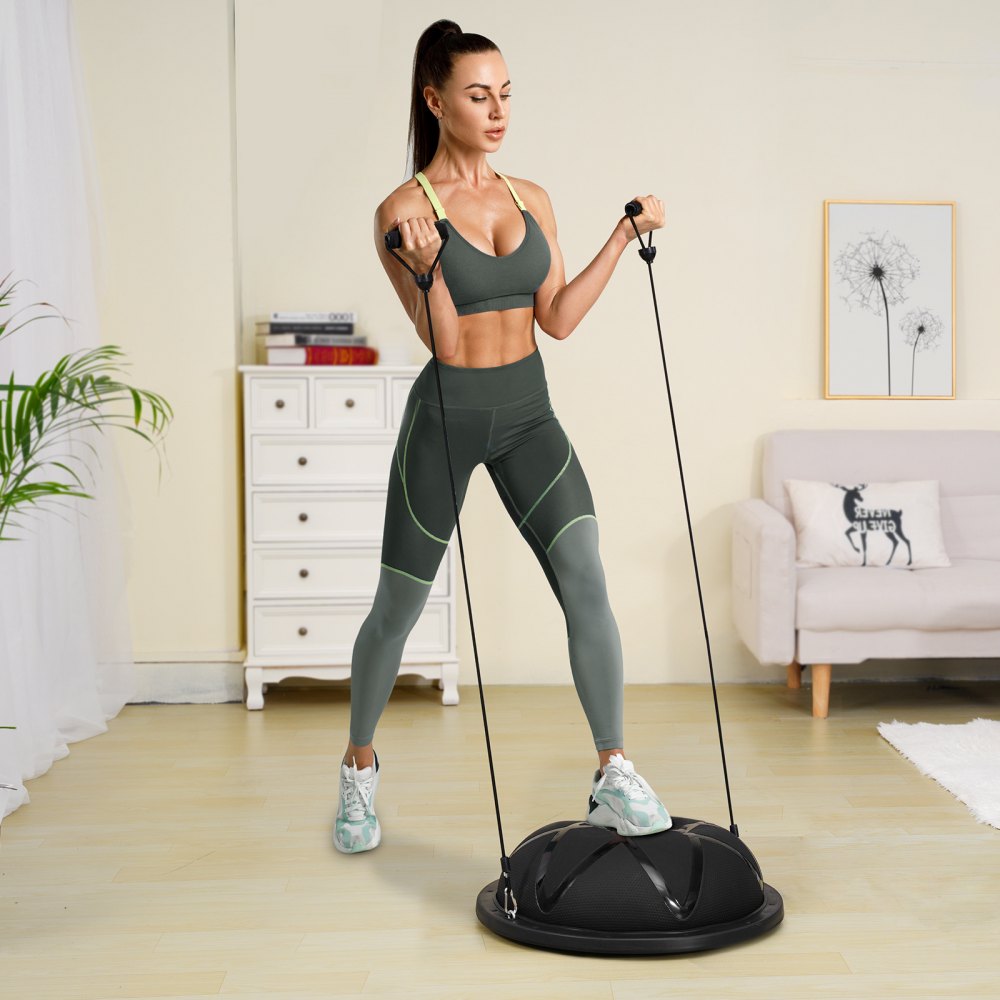 VEVOR Half Exercise Ball Trainer, 23 inch Balance Ball Trainer, 660 lbs Capacity Stability Ball, Yoga Ball with