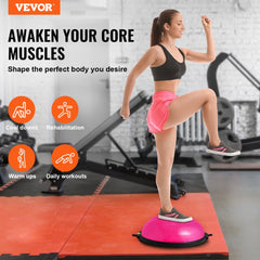 VEVOR Half Exercise Ball Trainer, 26 inch Balance Ball Trainer, 1500lbs Capacity Stability Ball, Yoga Ball with
