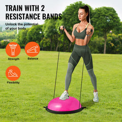 VEVOR Half Exercise Ball Trainer, 26 inch Balance Ball Trainer, 1500lbs Capacity Stability Ball, Yoga Ball with