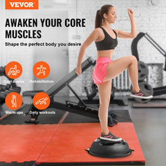 VEVOR Half Exercise Ball Trainer, 26 inch Balance Ball Trainer, 1500lbs Capacity Stability Ball, Yoga Ball with