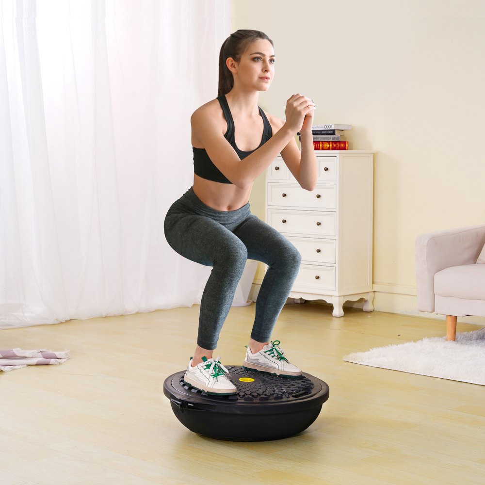 VEVOR Half Exercise Ball Trainer, 26 inch Balance Ball Trainer, 1500lbs Capacity Stability Ball, Yoga Ball with