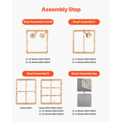 VEVOR King Size Bunkie Board, 1.5 in Bed Board Slats with 200D Oxford Cloth, Wooden Mattress Support for King Size Bed