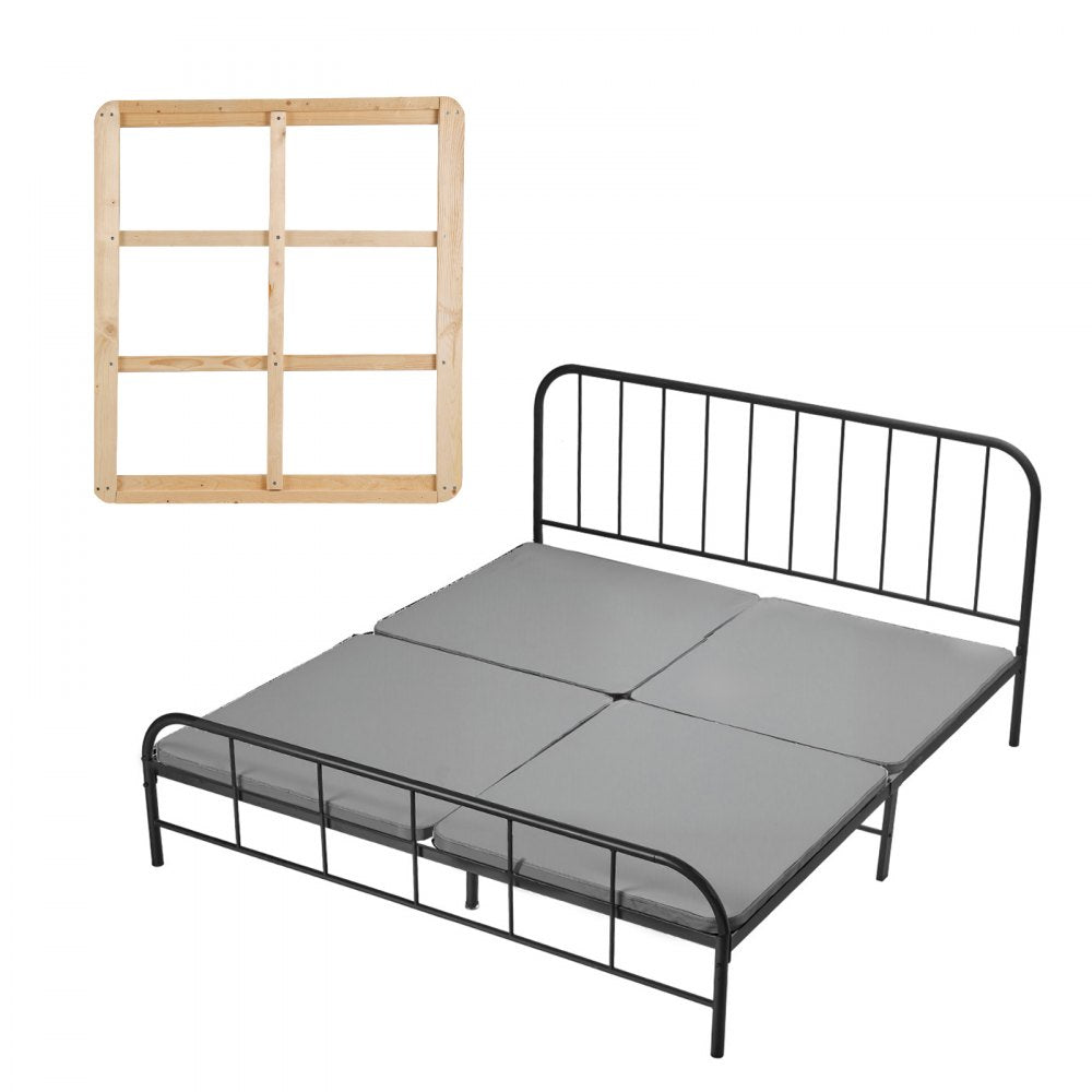 VEVOR King Size Bunkie Board, 1.5 in Bed Board Slats with 200D Oxford Cloth, Wooden Mattress Support for King Size Bed