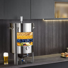 VEVOR 304 Stainless Steel Kettle, 16 GALLON Beer Brew Fermentor, Brew Bucket Fermentor for Brewing, Home Brewing