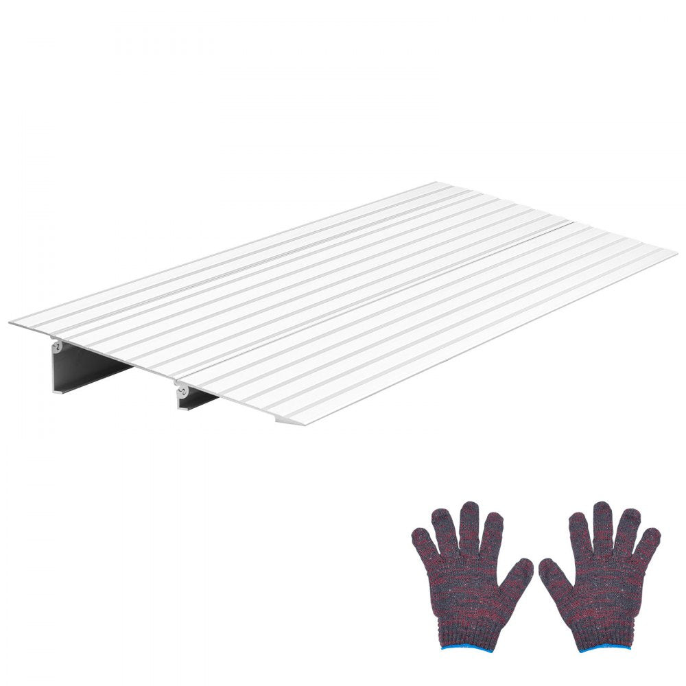 VEVOR Door Threshold Ramp, 2 inch Rise, Aluminum Alloy Threshold Ramp Rated 800 lbs Load Capacity, Handicap Ramps for