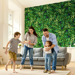 VEVOR Artificial Grass Wall Panels, 12 PCS 20 x 20 inch, 3D Combination Greenery Boxwood Panel for Indoor Outdoor Green