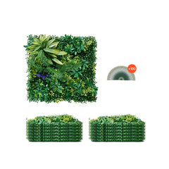 VEVOR Artificial Grass Wall Panels, 12 PCS 20 x 20 inch, 3D Combination Greenery Boxwood Panel for Indoor Outdoor Green