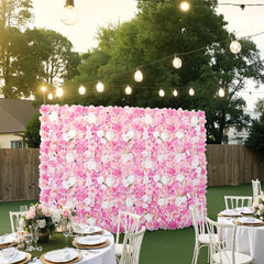 VEVOR 3D Flower Wall Panel, 12 PCS 15 x 15 inch, Artificial Floral Wall Background Mesh Backing Mat,Seamless