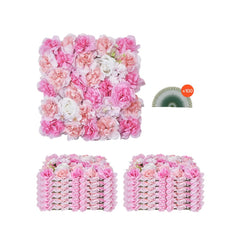 VEVOR 3D Flower Wall Panel, 12 PCS 15 x 15 inch, Artificial Floral Wall Background Mesh Backing Mat,Seamless