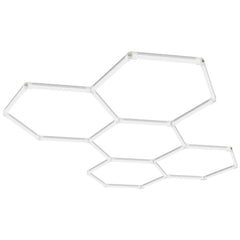 VEVOR Hexagon Garage Lights, 26400LM, 6500K 5 Grid Systems Honeycomb Hexagonal Garage LED Lights, DIY Cool White Car
