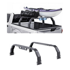 VEVOR Overland Truck Bed Rack, 14.4-17.3 in Height, Adjustable Bed Cargo Rack with Security LED Light, Compatible with