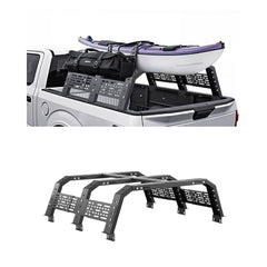 VEVOR Overland Truck Bed Rack, 49.2-67.9 in Width, Adjustable Overland Bed Cargo Rack with Sidebar, 900 lbs Static
