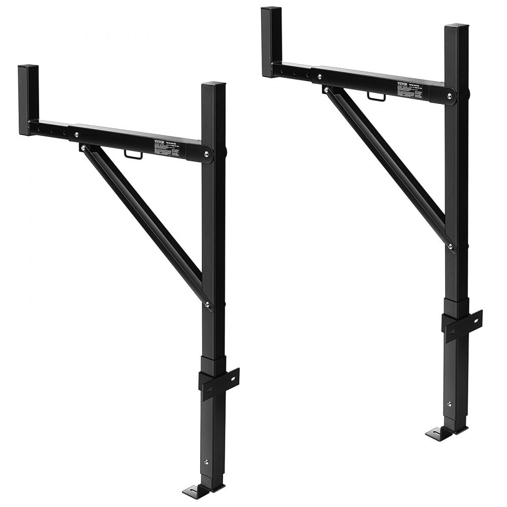 VEVOR Truck Rack, 19-34inch Extendable Truck Ladder Rack, 38.6"-43.6" Adjustable Height, 250 lbs Capacity Steel Ladder