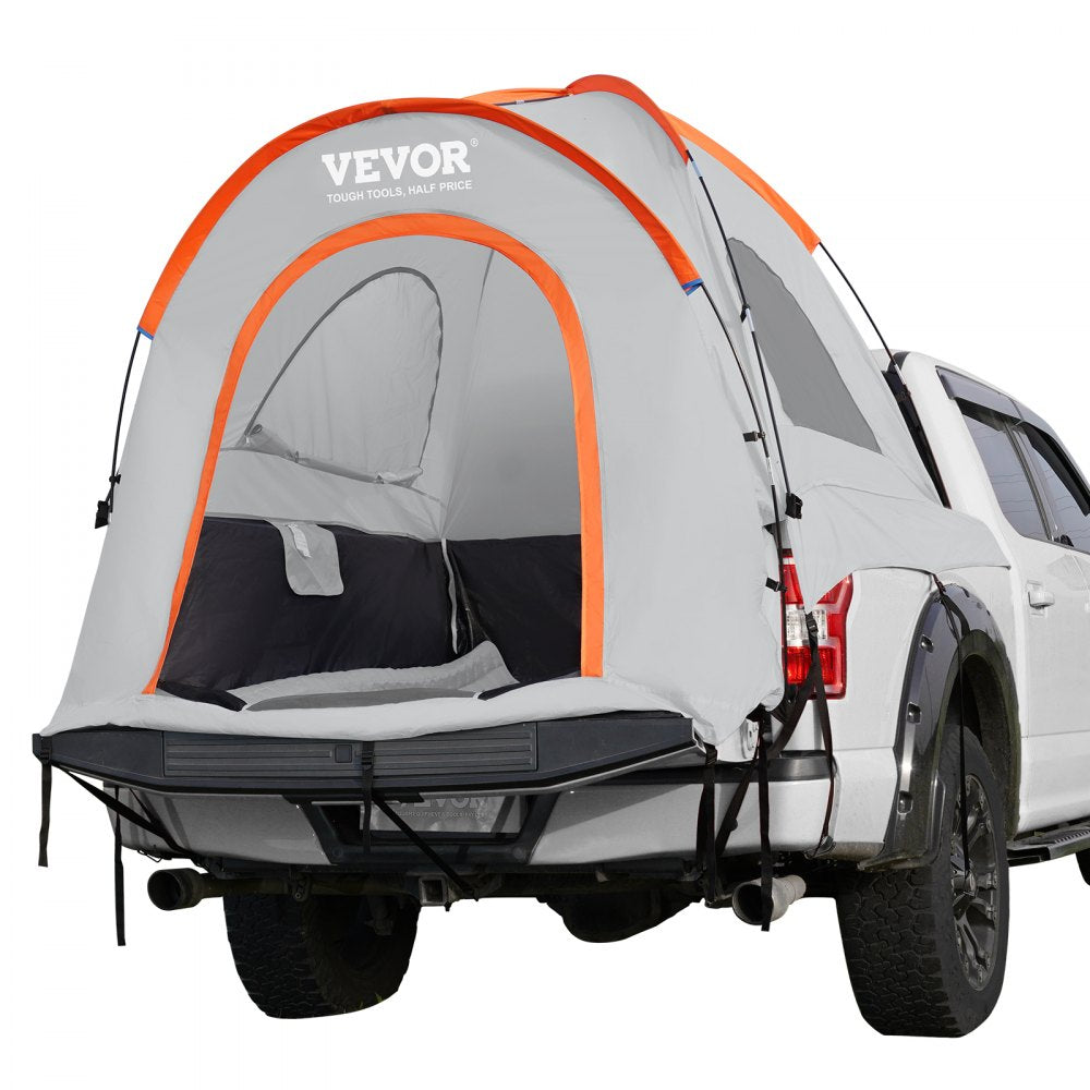 VEVOR Truck Bed Tent, 5.5'-6' Pickup Truck Tent with Rain Layer and Carry Bag, Waterproof PU2000mm Double Layer Truck
