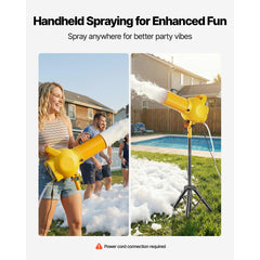 VEVOR Foam Machine, Handheld Spray Foam Cannon Party Machine, Bubble Cannon with Fan & Triangular Structure, Dense