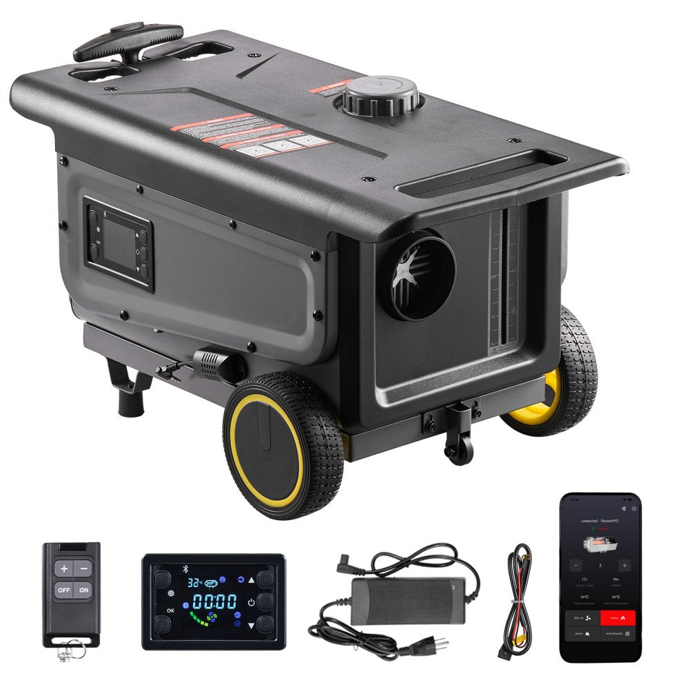 VEVOR Diesel Heater, 8KW, DC 12V/24V, All in One Portable Diesel Air Heater with Bluetooth APP Control, Remote Control